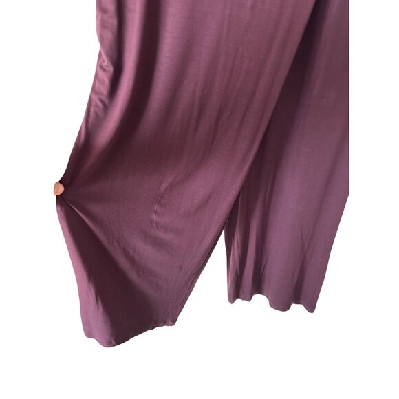 Eileen Fisher Bateau‎ Neck Wrap Jumpsuit Romper Cassis Jersey Size Small Petite - Picture 5 of 10
